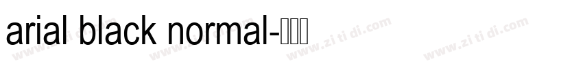 arial black normal字体转换